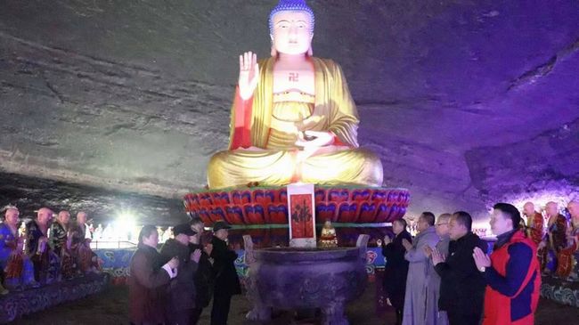 重庆金佛寺和书法家单成武共同举办文化传承活动祈福盛世新景(图2)