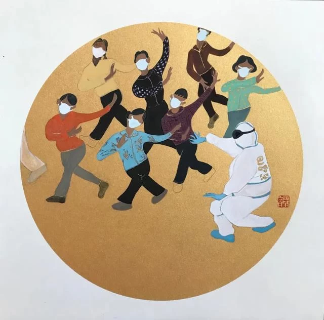 众志成城 抗击疫情丨中国美术家协会民族美术艺术委员会新疆美术家协会主题创作作品(十五)(图27) 众志成城 抗击疫情丨中国美术家协会民族美术艺术委员会新疆美术家协会主题创作作品(十五)(图27)