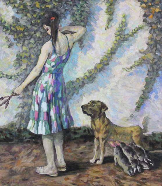浓郁鲜明的东方格调——侯业油画作品欣赏(图2) 浓郁鲜明的东方格调——侯业油画作品欣赏(图2)
