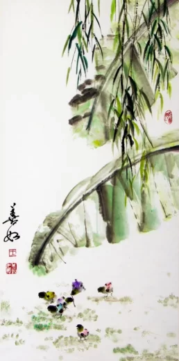 王晓燕国画作品走进中国高铁(图6)