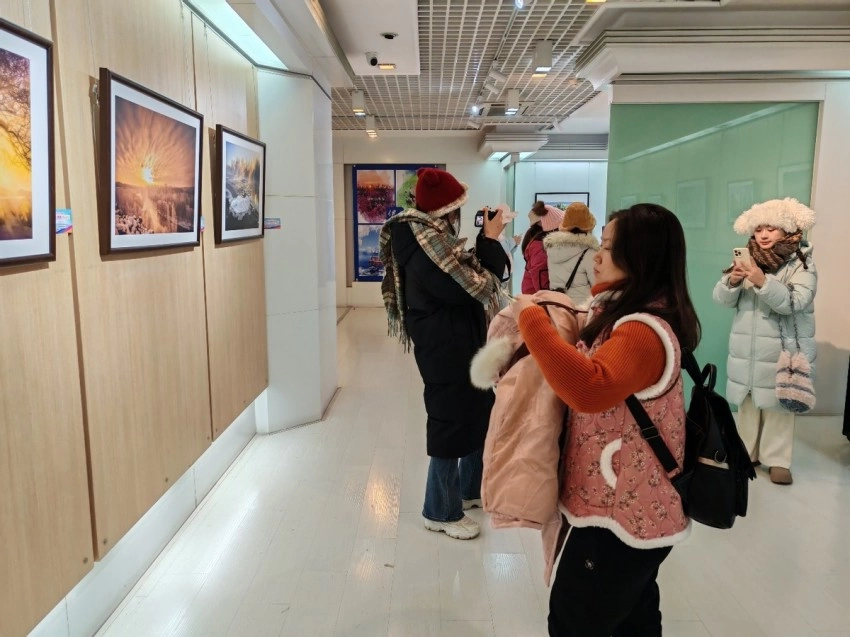 “大美伊春·魅力丰林”冬季风光摄影作品展首站在哈尔滨开幕(图2) “大美伊春·魅力丰林”冬季风光摄影作品展首站在哈尔滨开幕(图2)