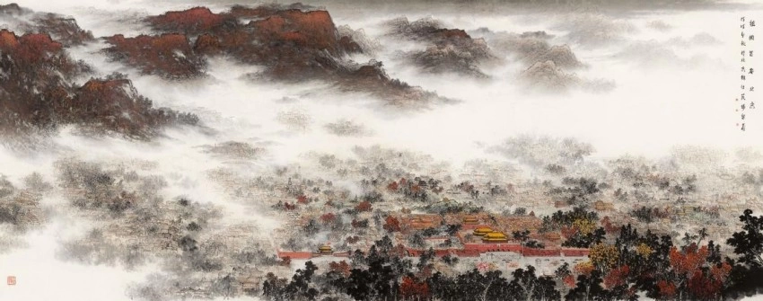 庆祝建党104周年——杨留义城市山水画作品展在京举办(图14) 庆祝建党104周年——杨留义城市山水画作品展在京举办(图14)